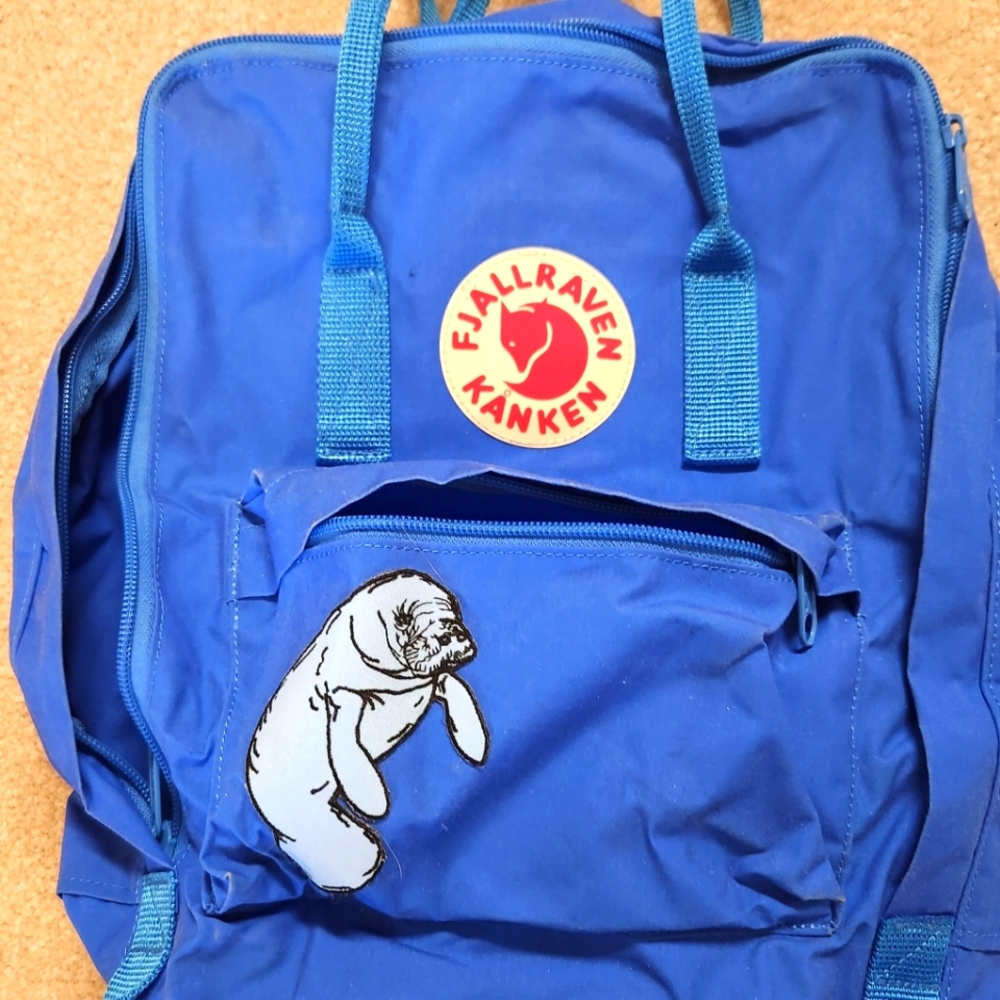 Fjallraven Kanken Backpack Bag w/added patch